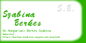 szabina berkes business card